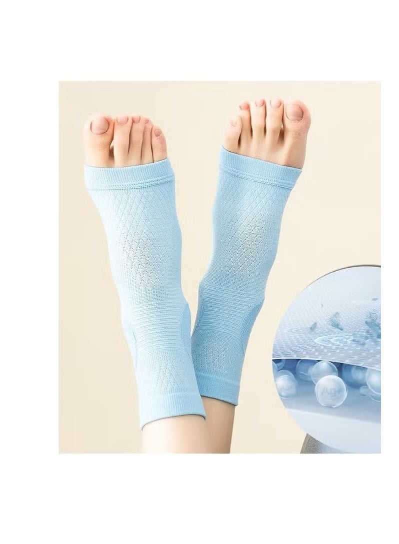 جيفت زوجان من جوارب علاج الاعتلال العصبي للرجال والنساء، جوارب لتخفيف آلام الاعتلال العصبي للنساء، جوارب التهاب اللفافة الأخمصية، جوارب ضاغطة مضادة للتعب لدعم القدم (أزرق) - Image 5