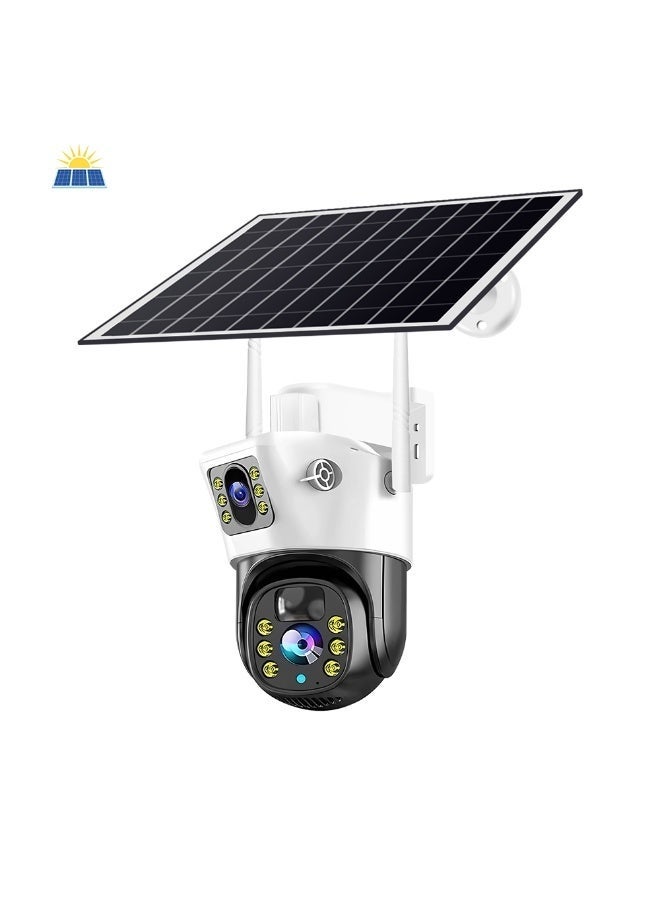 ELTRAZONE V380 Dual Lens 6MP Solar Battery Powered CCTV Camera (VCS09-W) – Wireless WiFi IP PTZ Security Camera with Dual Lens, Waterproof Design, Night Vision, Motion Detection, Two-Way Audio & App Control - Image 3