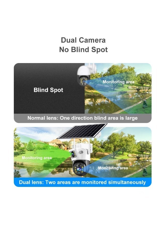ELTRAZONE V380 Dual Lens 6MP Solar Battery Powered CCTV Camera (VCS09-W) – Wireless WiFi IP PTZ Security Camera with Dual Lens, Waterproof Design, Night Vision, Motion Detection, Two-Way Audio & App Control - Image 4
