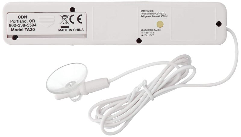 CDN TA20 Digital Audio Visual Alert Refrigerator Freezer Alarm - White - Image 5