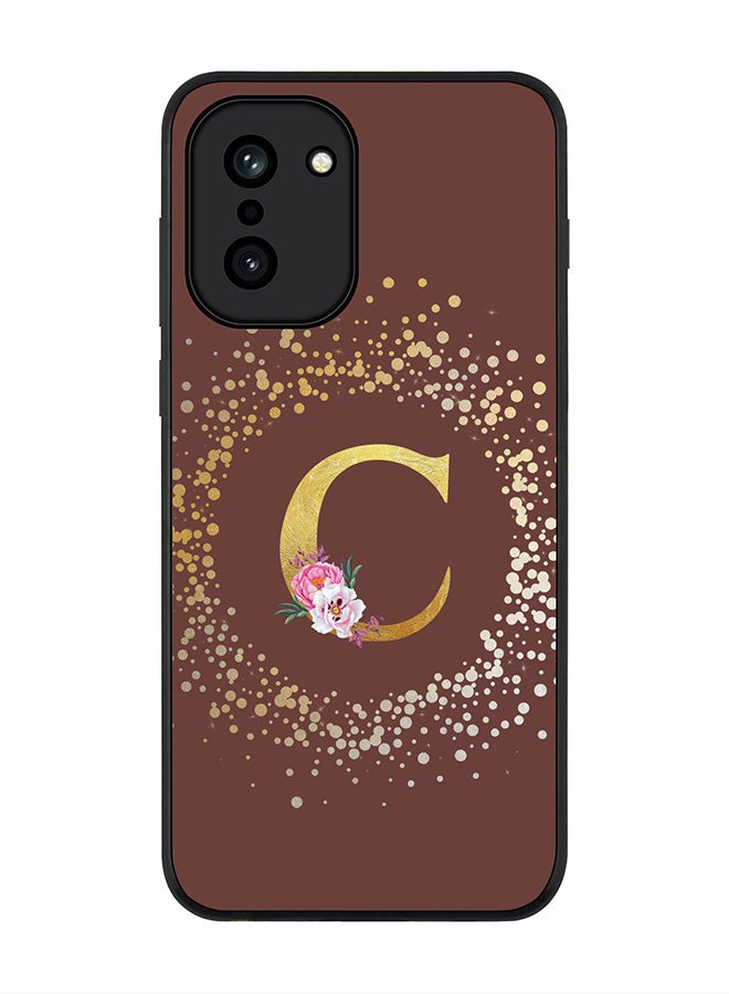 Stylizedd For OnePlus 15R Case,Slim fit Camera Protection, Shockproof Thin Phone cover  - Custom Monogram Floral - C  (Brown ) - Image 1