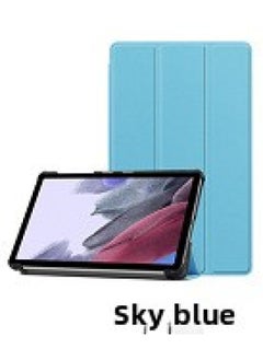 Applicable To Samsung Tab A8 SM-X200 X205 Tablet Protective Case A7 Tri-fold S9FE/S6lite Casco-Color:Light Blue-Applicable Model:S9FE/S9-11cun