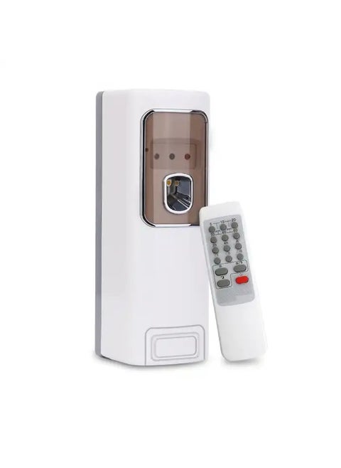 Remote Control LED Automatic Fragrance Diffuser, Hotel Wall Mounted Air Freshener for Bathroom Toilet (White)