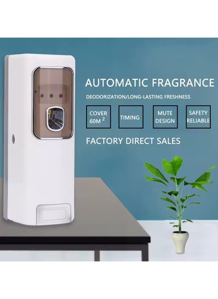 Generic Remote Control LED Automatic Fragrance Diffuser, Hotel Wall Mounted Air Freshener for Bathroom Toilet (White)  - Image 3