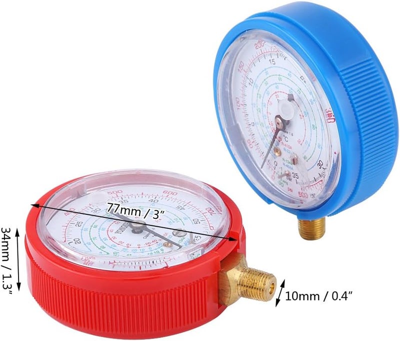 ZJchao Pressure Gauge, Ac Pressure Gauge Water High and Low with Precision Construction Design for Professional Monitoring - Image 3