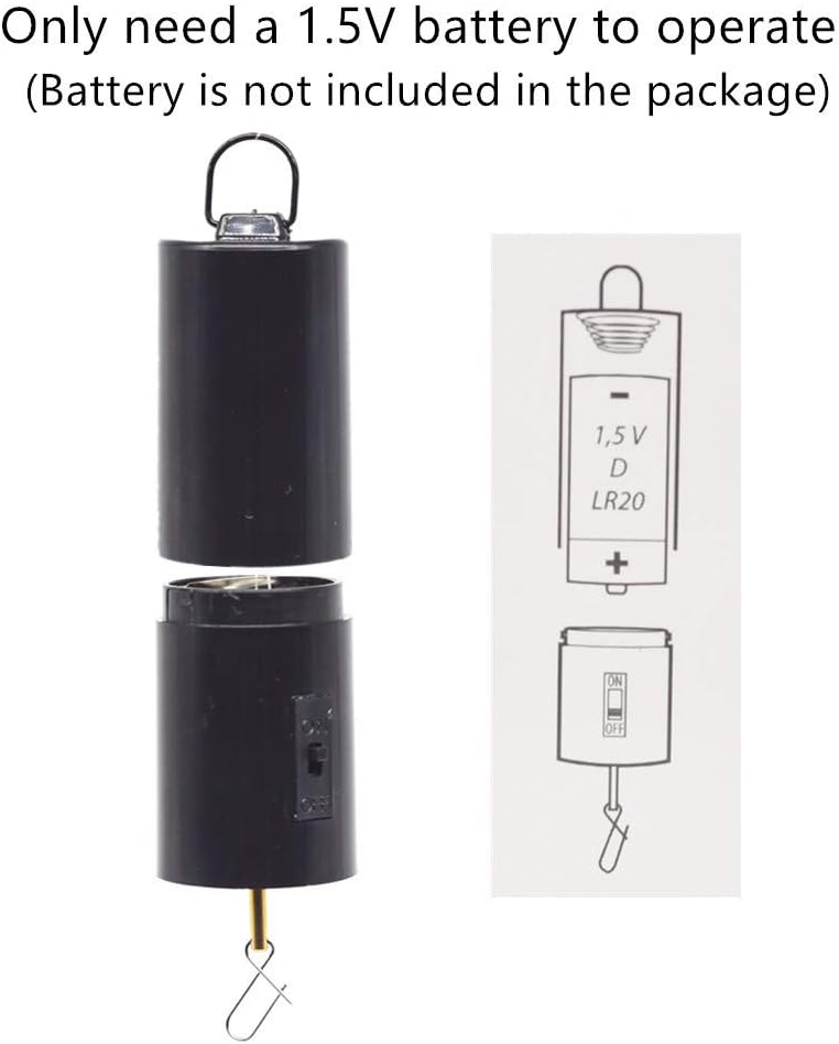 FENELY Wind Spinner Motor Battery Operated for Hanging Display Yard Black Wind Spinners Outdoor Sculptures - Load Capacity of 4 Pounds - Image 2