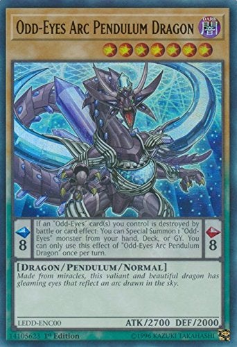 yugioh OddEyes Arc Pendulum Dragon LEDDENC00 Ultra Rare 1st Edition Legendary Dragon Decks 1st Edition - Image 1
