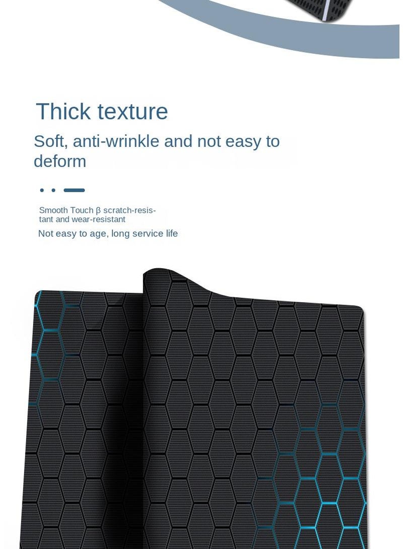 Loquat Honeycomb Pattern Exclusive For Esports Games Gaming Mouse Pad Extended Large Mat Desk Pad Stitched Edges Mousepad Long Mouse Pad And Non-Slip Rubber Base Mice Pad 900X400X3mm  - Image 2