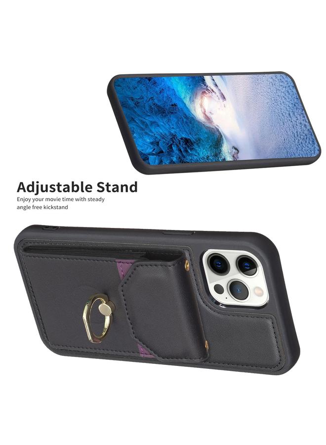 S-TOP Case For iPhone 12 Pro Max BF29 Organ Card Bag Ring Holder Phone Case - Image 5