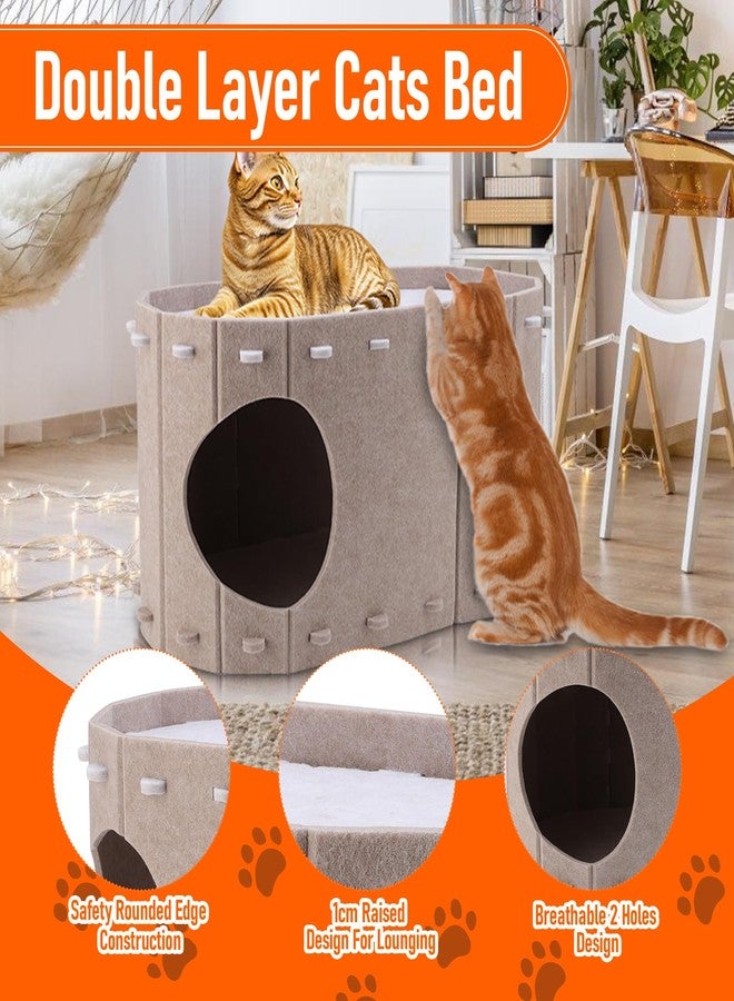 WINDRACING Large Cat Tunnel Bed for Indoor Cats,Cat Donut Tunnel Toy with Washable Circle Cushion,Blackout Tent, Multifunctional Playground Toys Hideplace for Kitty, Kitten, Rabbit,Ferret - Image 1