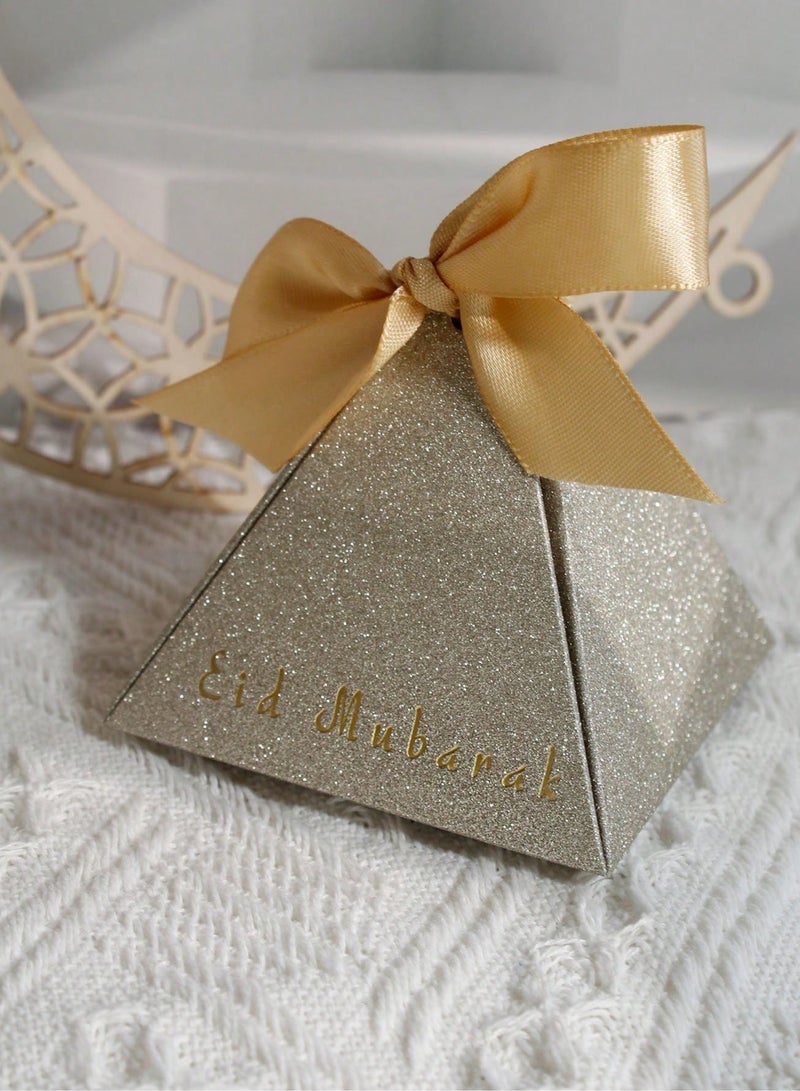 توزيعات العيد 10 علب مكونة من 5 علب لون ذهبي و 5 علب لون فضي مع لمعان جذاب لاحتفالات العيد توزيعات العيد و زينه العيد و قرقيعان - Image 2