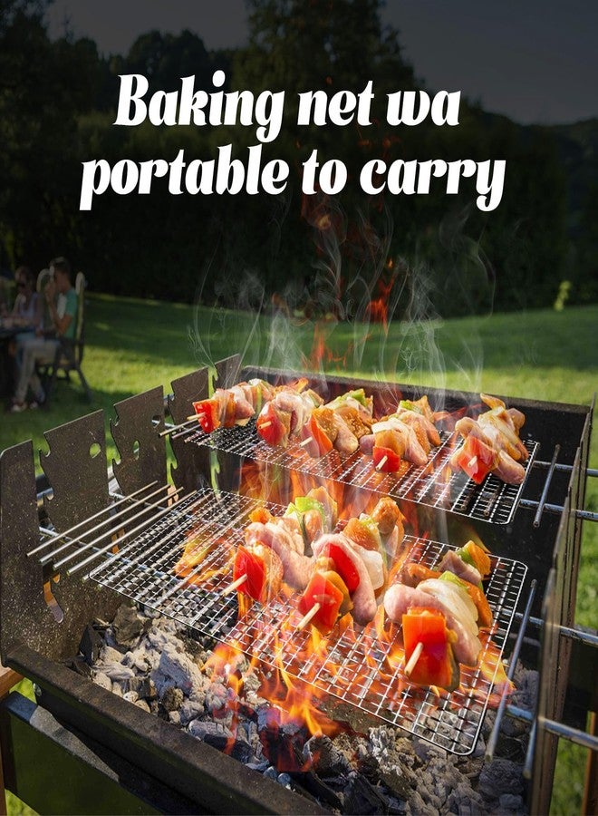 ciAmore 10PCS BBQ Grill Topper,Disposable & Reusable Grill Grates,11.8X15.7 Inch Baking Rack,Silver Wire Rack Accessories Replacement for Grills Series - Image 4