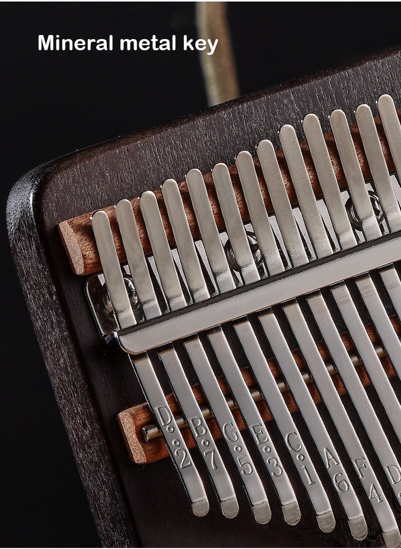 Generic Kalimba Finger Piano, Wood Kalimba Instrument With Metal Keys, Portable Thumb Piano Keyboard Musical Instrument, Handheld Mini Keyboard Piano For Beginners, (1pc, 21 Keys Yellow)  - Image 3