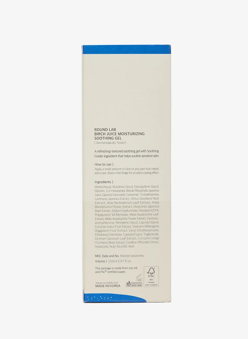 Round Lab  BIRCH JUICE MOISTURIZING SOOTHING GEL 150ml  | Best Price UAE