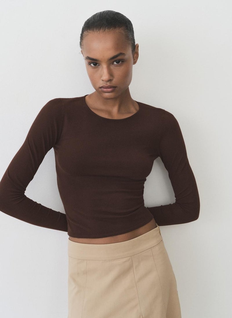 MANGO Rira Fine-Knit Fitted Sweater  - Image 1