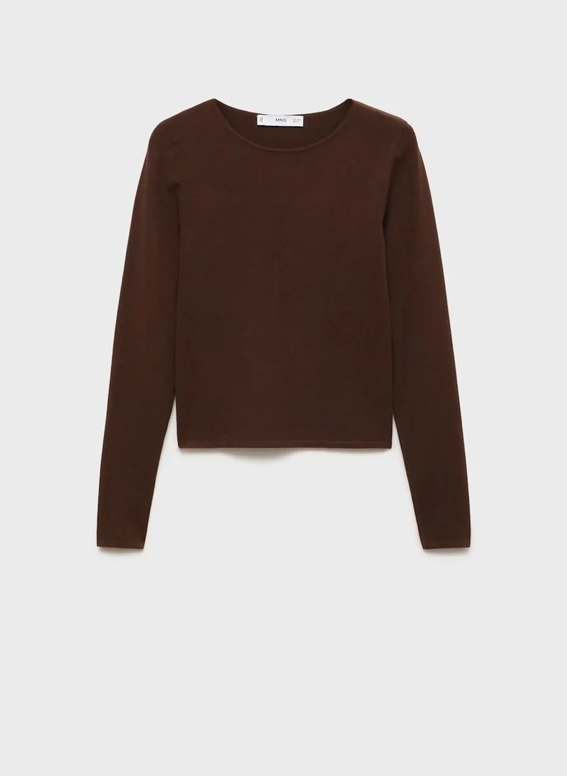 Mango  Rira Fine-Knit Fitted Sweater for Women | Best Price UAE