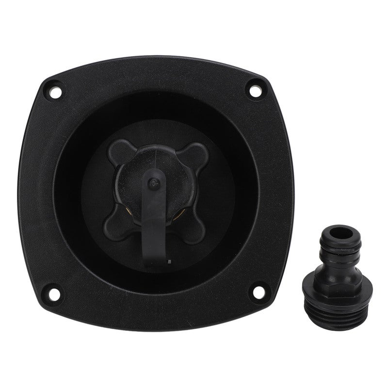 RV Water Inlet: Black High-Strength Material - Quick Easy Installation Campervan Water Inlet for Motorhomes Campervans ATVs Yachts Modified Vehicles - Image 1