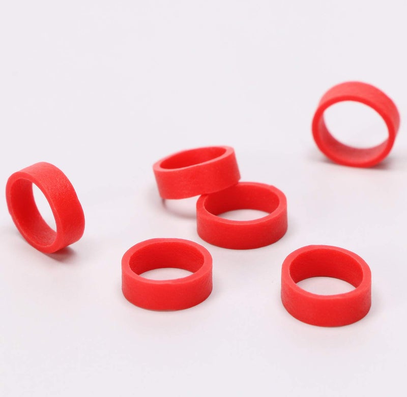 ONLYKXY 250 Pieces Red Silicone Cable Ties Data Lines Silicone Cord Ties Reusable Rubber Rings Power Cable Tie Straps Elasticity Coil Ring Rubber Bands - Image 5
