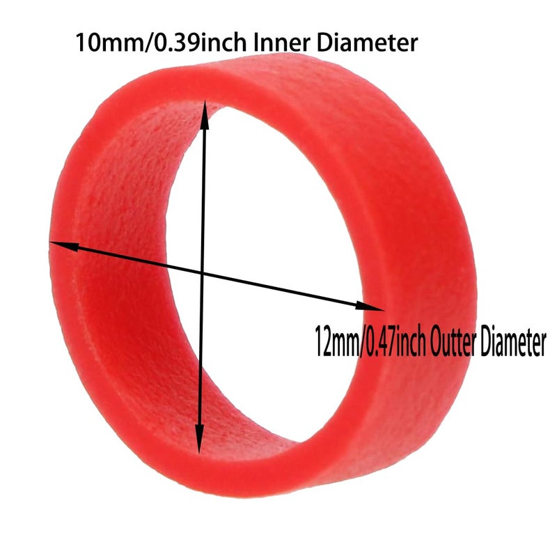ONLYKXY 250 Pieces Red Silicone Cable Ties Data Lines Silicone Cord Ties Reusable Rubber Rings Power Cable Tie Straps Elasticity Coil Ring Rubber Bands - Image 2