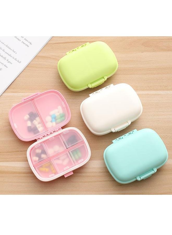 8 grids organizer container for tablets travel pill box with Seal ring Small box for tablets Wheat straw container for medicines (PINK)  - Image 5