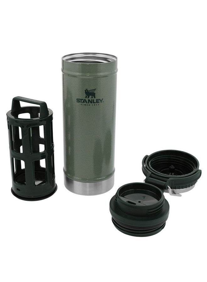 Stanley Stanley Travel Mug with Integrated French Press 16 oz | 5 Minute Brew, 4 Hours Hot,Leakproof Lid | Mesh Filter for Coffee Grounds | Insulated Stainless Steel Coffee Maker | BPA-Free | Hammertone Green  - Image 2