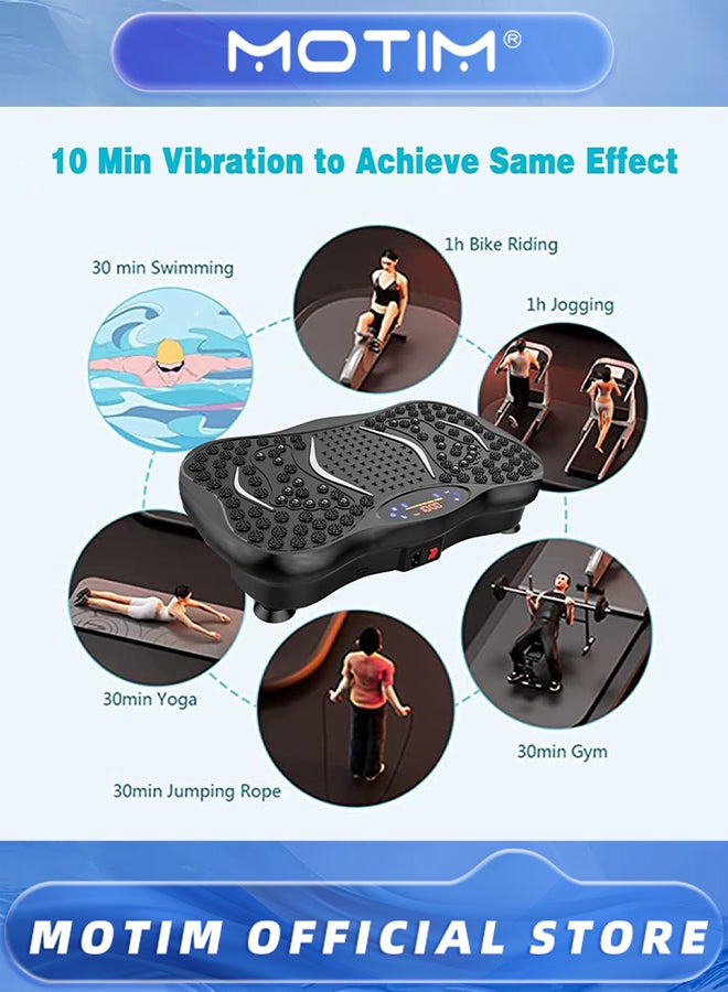 Motim Vibration Power Plates Whole Body Motion Vibration Platform Fat Shake Machine with Bluetooth LCD Display Remote Control for Weight Loss & Toning - Image 5