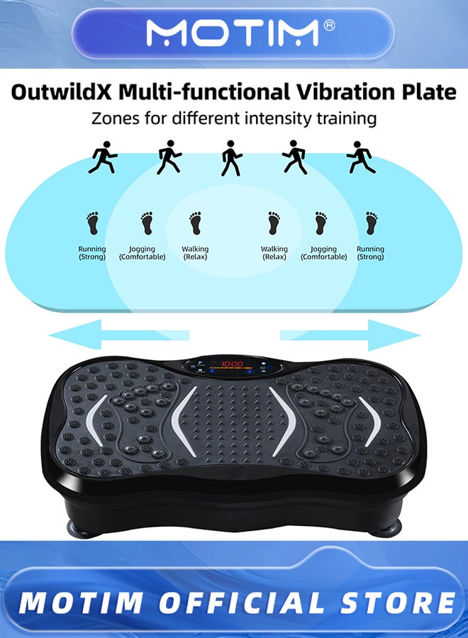 Motim Vibration Power Plates Whole Body Motion Vibration Platform Fat Shake Machine with Bluetooth LCD Display Remote Control for Weight Loss & Toning - Image 2