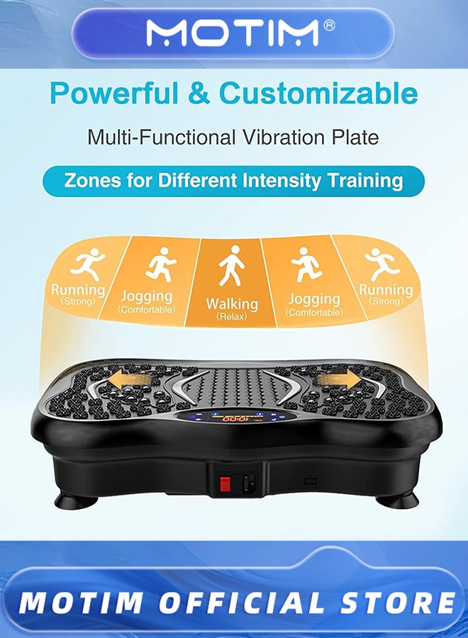 Motim Vibration Power Plates Whole Body Motion Vibration Platform Fat Shake Machine with Bluetooth LCD Display Remote Control for Weight Loss & Toning - Image 3