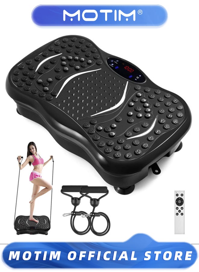Motim Vibration Power Plates Whole Body Motion Vibration Platform Fat Shake Machine with Bluetooth LCD Display Remote Control for Weight Loss & Toning - Image 1