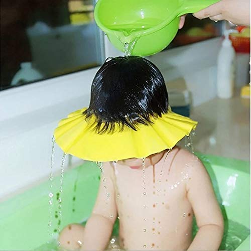 SEYROLIN Shower Baby Cap Soft Bathing Baby Eye Ear Protector Hat for New Born Infants babies Boys Girls Hair Wash Cap Adjustable Shower Cap for Children - Image 2