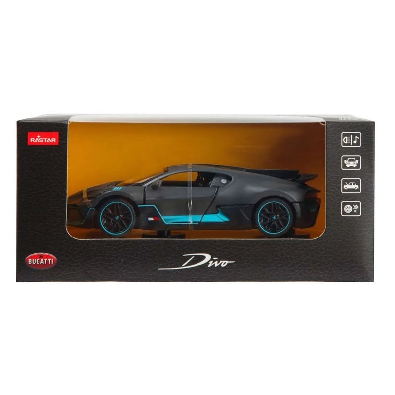 Rastar - Bugatti DIVO 1:32 With Lights and Sounds - Black - 64200 - Image 2