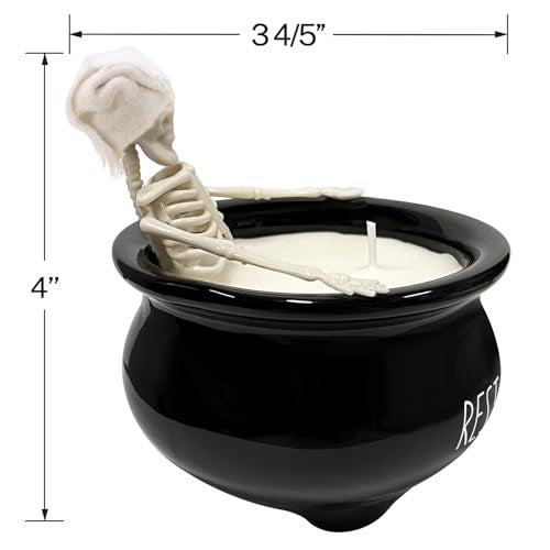 ORIENTAL CHERRY Halloween Decorations Indoor - Vintage Halloween Skeleton Candles Decor Gifts - Cute Farmhouse Gothic Party Birthday Candle Decoration Centerpieces for Table Home Room Mantel Office Kitchen - Image 3