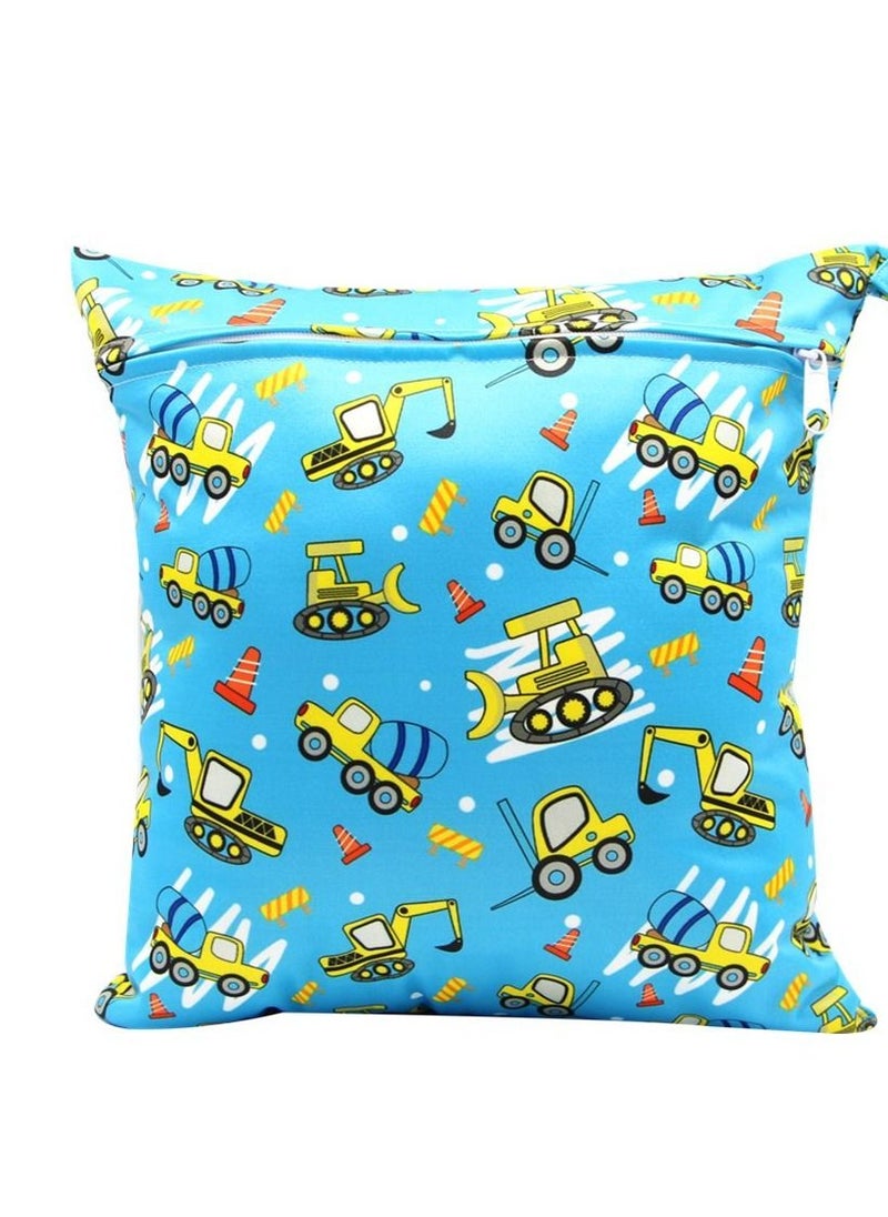 Asenappy Asenappy Cartoon Printed Stroller Single Zipper Car Hanging Bag Stroller Hanging Bag Multi-functional Diaper Storage Bag 