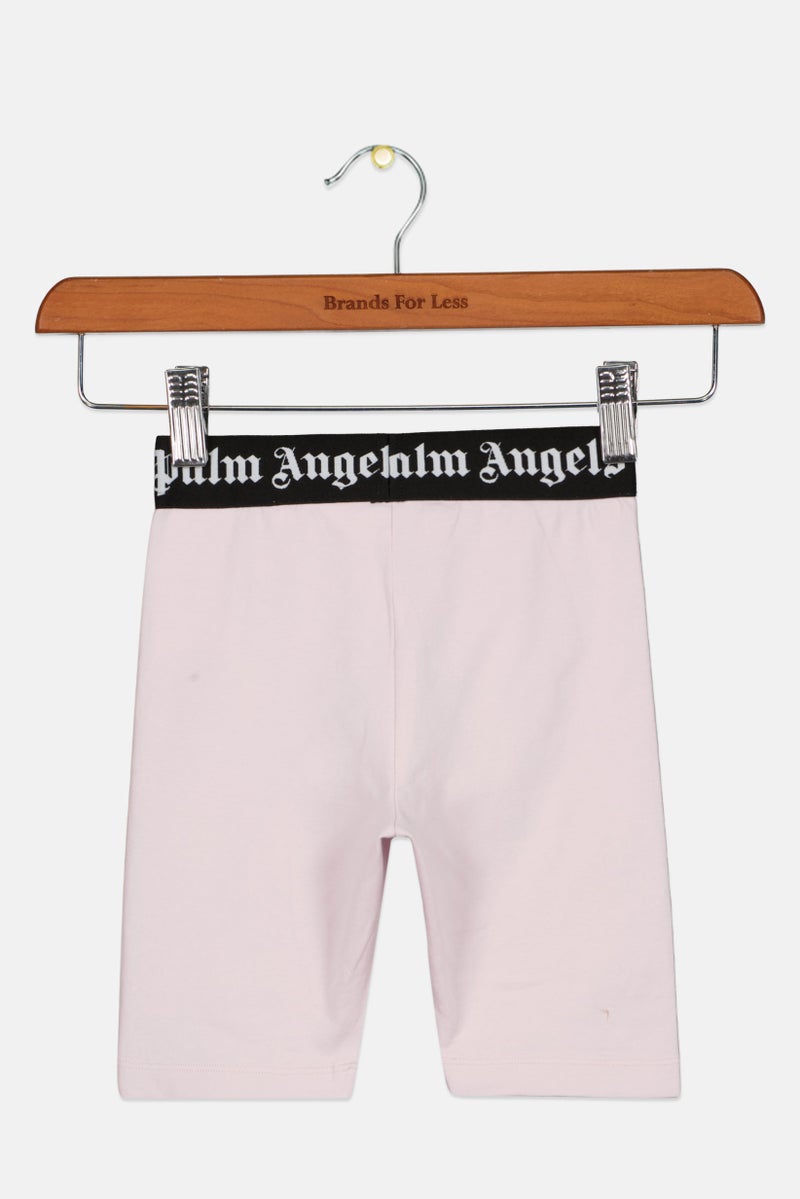 Palm Angels Toddlers Girl Solid Basic Shorts, Light Lilac - Image 2