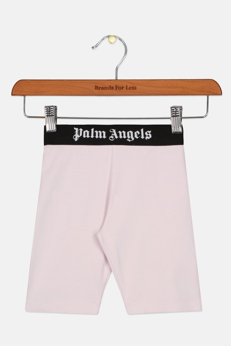 Palm Angels Toddlers Girl Solid Basic Shorts, Light Lilac - Image 1
