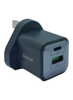 Liston Wall Charger Home USB Port Q3.0 And Type-C Port 20W Fast Charger  - Image 1