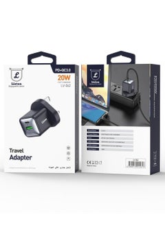 Liston Wall Charger Home USB Port Q3.0 And Type-C Port 20W Fast Charger  - Image 2