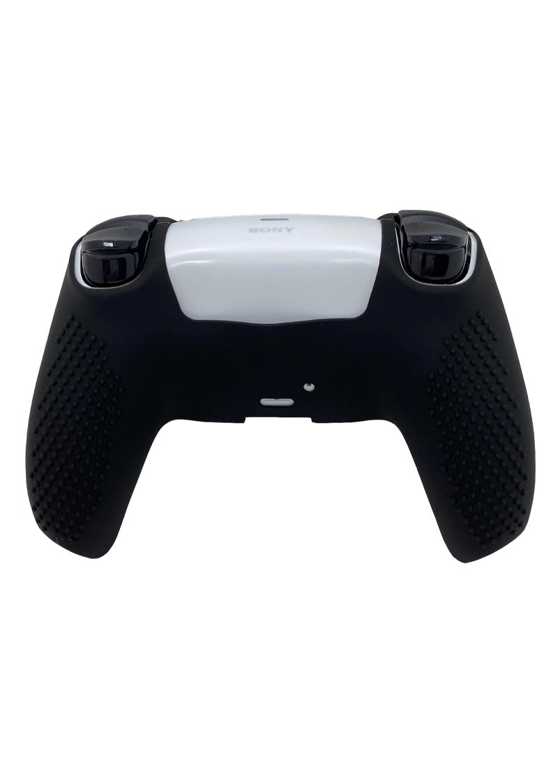 Generic Silicone Rubber Cover Anti-Slip Skin for Playstation 5 Controller Grips,Protective Case for PS5 Wireless Controller Accessories with 2 Thumb Grips (Black)  - Image 3