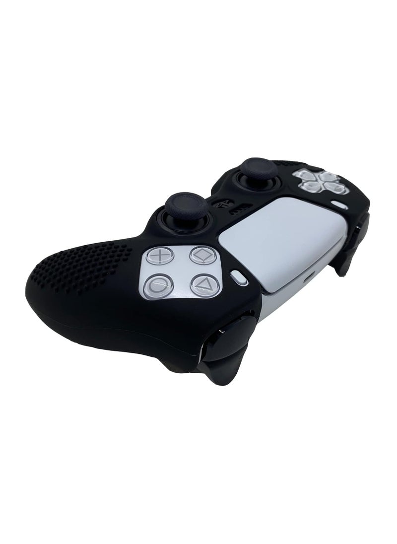 Generic Silicone Rubber Cover Anti-Slip Skin for Playstation 5 Controller Grips,Protective Case for PS5 Wireless Controller Accessories with 2 Thumb Grips (Black)  - Image 5