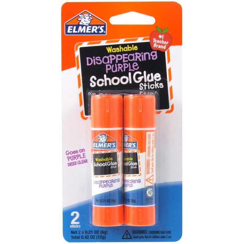 Elmer's bundle Washable Liquid School Glue, White, Dries Clear, 4 fl oz Plus Disappearing Purple Elmer's School Glue Stick, 7g, 2pk - Image 3