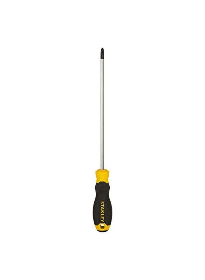 STANLEY STMT60812-8 Cushion Grip Screwdriver Phillips®-PH2x200mm (Yellow and Black) - Image 1