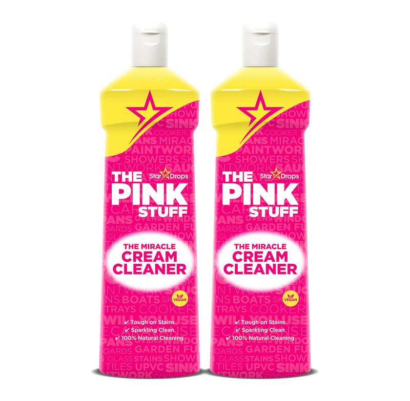 The Pink Stuff Stardrops The Miracle Cream Cleaner 500ml PACK OF 2 - Image 1