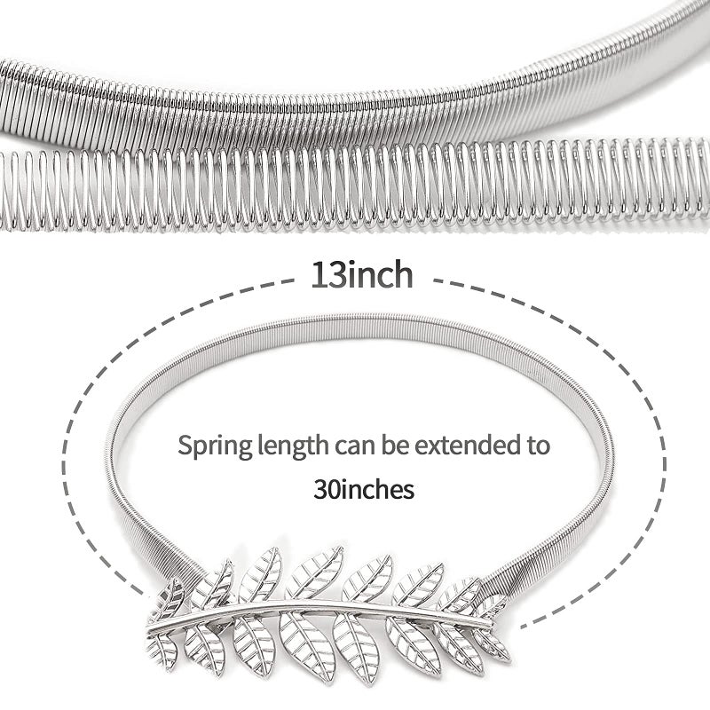 LLPMutu 4Pack Curtain Tiebacks Aluminum Alloy Spring Design Curtain Holdback Leaf Carving Design Curtain Ties For Drapes Curtain Ties Backs Curtain Modern Style Curtain Holdback Decor(Sliver Leaf) - Image 2