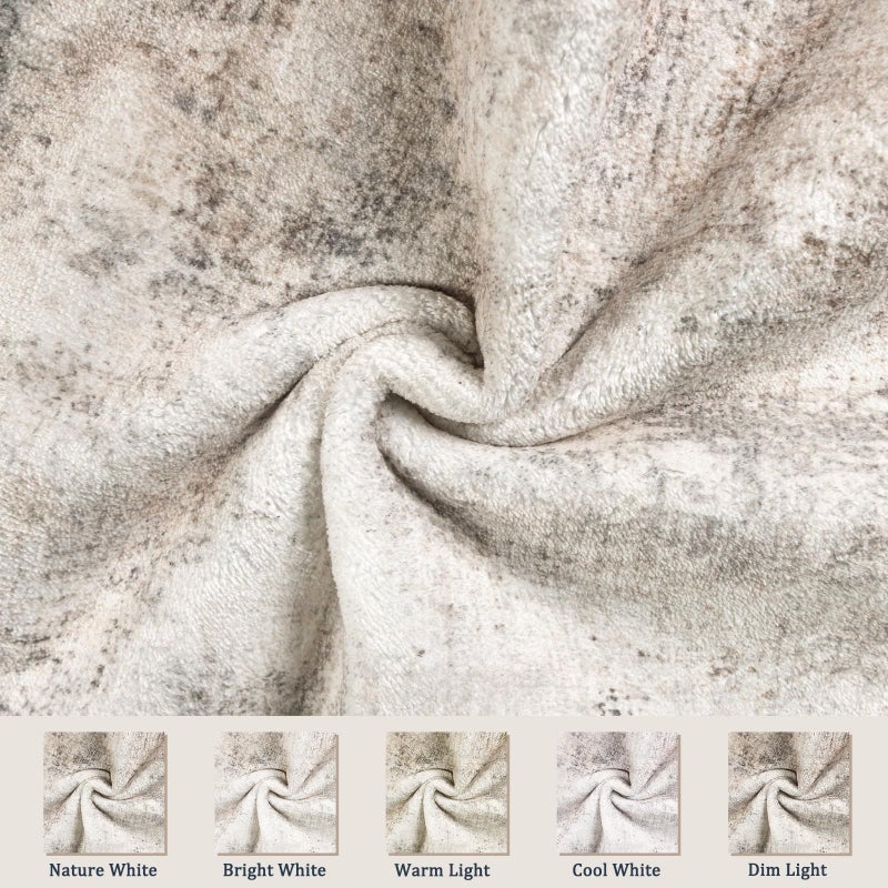 Capslpad 2x8 Modern Abstract Washable Runner Rug, Light Beige Non-Slip Runners for Hallways, Low Pile Kitchen Runner Rug, Ultra Soft Print Distressed Faux Wool Rug for Entryway, Bedroom, Laundry - Image 4