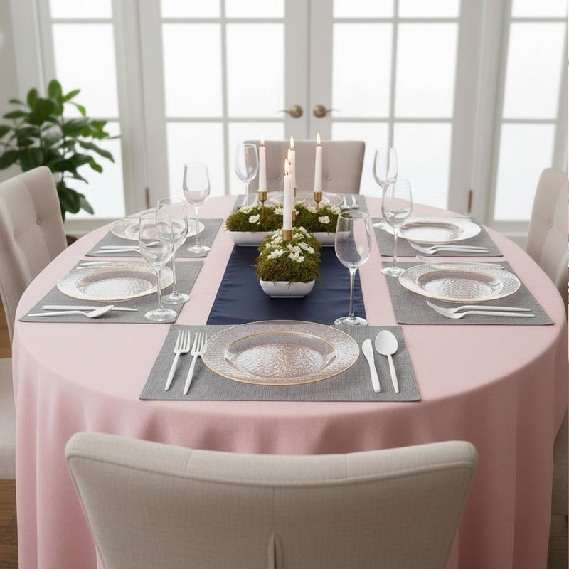 R-kay 100 Pack Pink Plastic Plates - 6.25 IN Hammered Gold Rimmed Sturdy, Durable And Extra Heavy duty Pink And Gold Plastic Dessert Plates Disposable - Appetizer Plates Disposable For All Occasions - Image 5