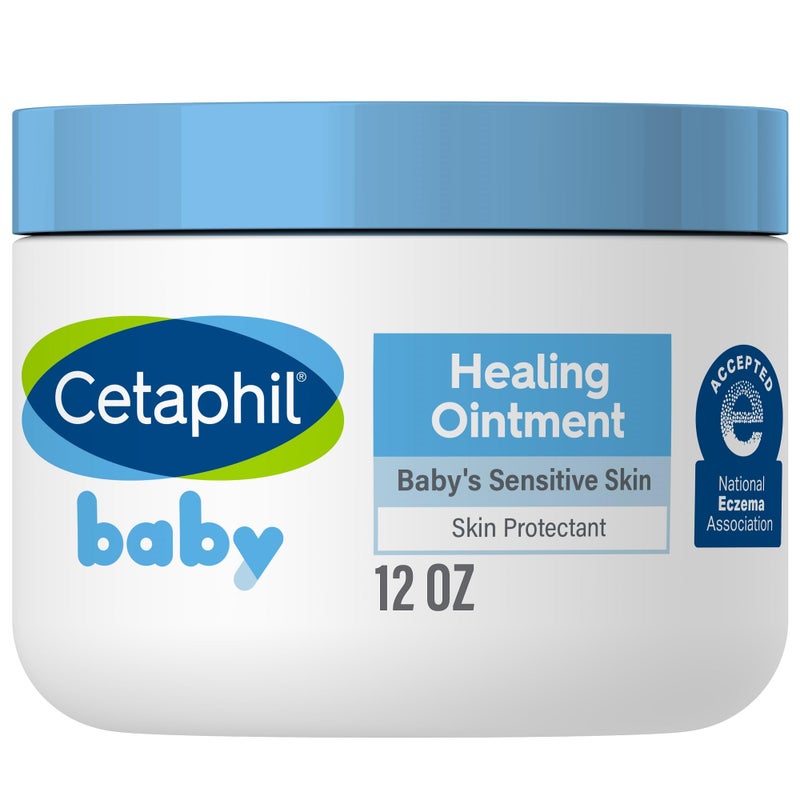 Cetaphil Baby Healing Ointment, Diaper Rash Ointment Soothes and Protects Baby's Irritated Skin, Skin Protectant For Dry Skin, 12oz - Image 1