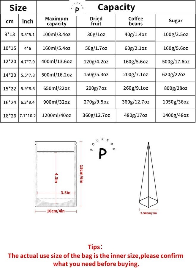 Adaamya أداميا® - 50 قطعة - 150 جم - 12 × 20 سم - أكياس ورقية بنية اللون قابلة لإعادة الاستخدام ومزودة بسحاب، مع نافذة شفافة مستطيلة وشق قابل للتمزيق للتخزين متعدد الأغراض (150 جم) - Image 3