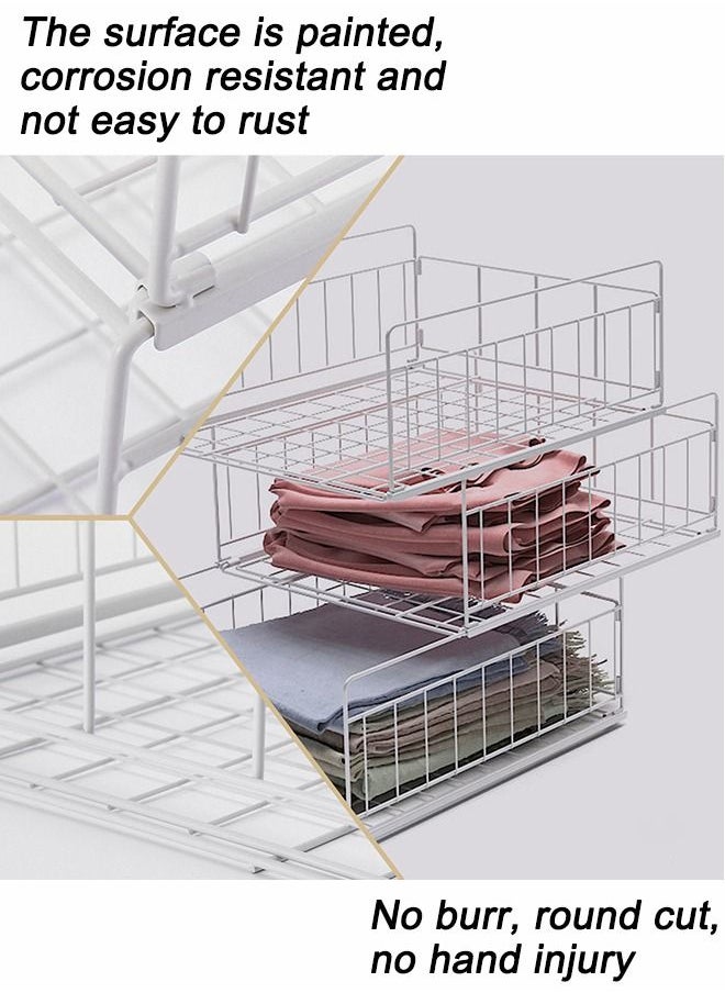 Occuwzz - 3 Wardrobe  Sliding Closet Organizers and Drawer Storage Shelves Stackable Storage - Image 1