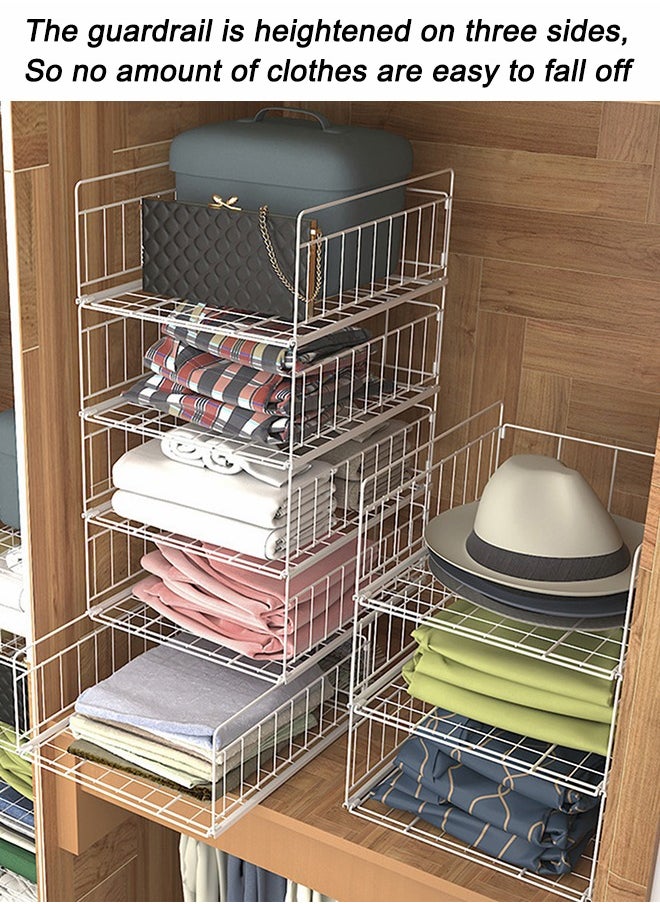 Occuwzz - 3 Wardrobe  Sliding Closet Organizers and Drawer Storage Shelves Stackable Storage - Image 1