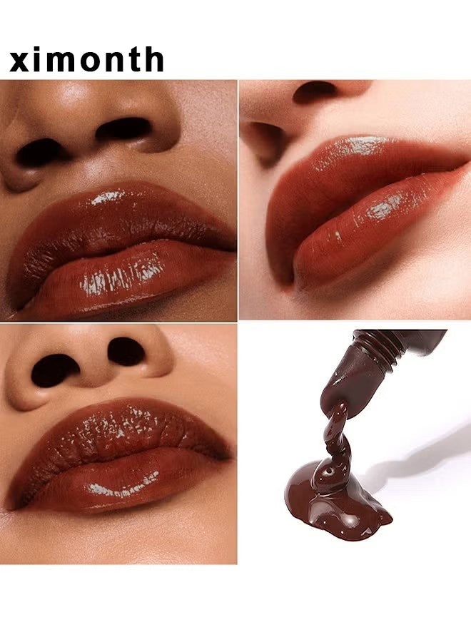 ximonth Peptide Lip Tint, Lip Gloss Lip Balm Moisturizes Lips, Tinted Lipstick, Helps Lock Moisture For Fuller And Softer Lips 10ml (Espresso) - Image 3